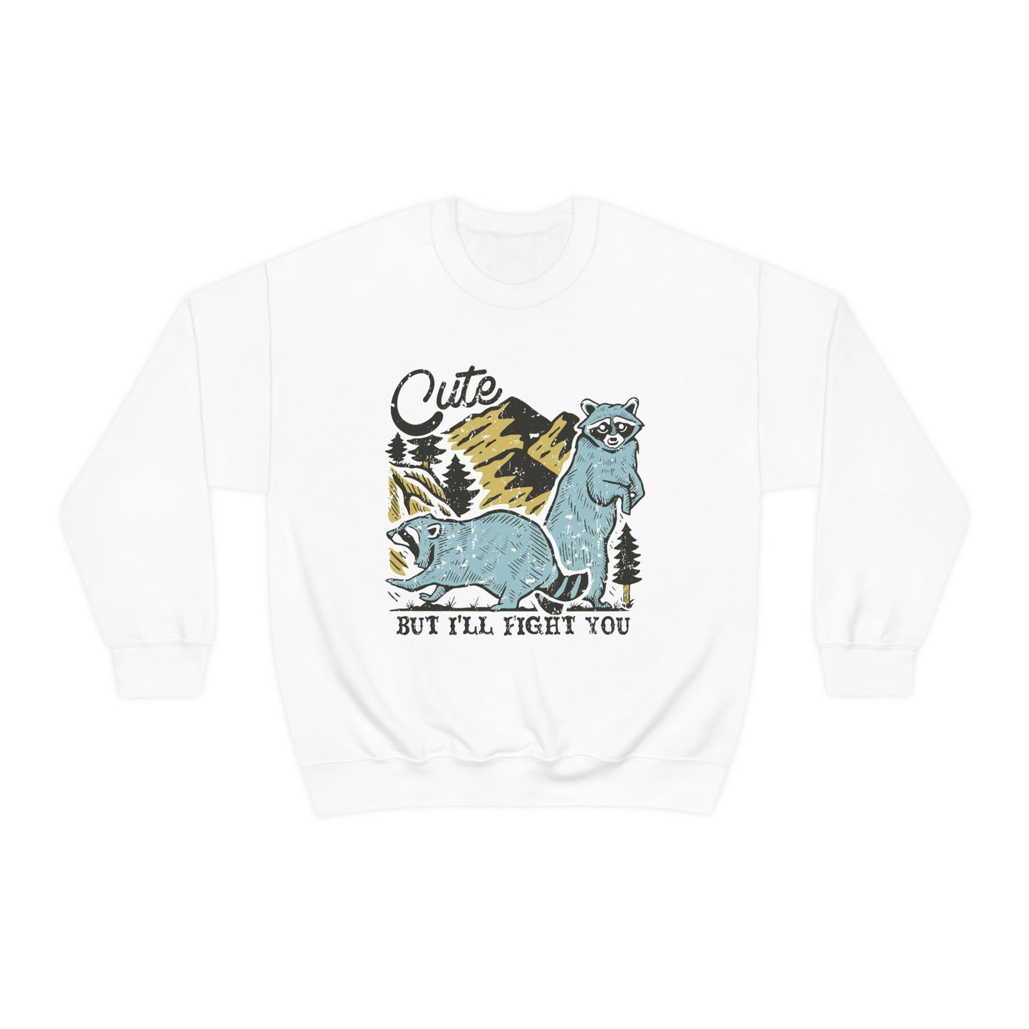 "Cute, but I'll fight you" Unisex Heavy Blend™ Crewneck Sweatshirt