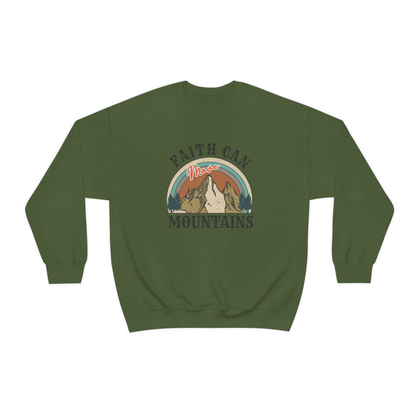 "Faith Can Move Mountains" Unisex Heavy Blend™ Crewneck Sweatshirt