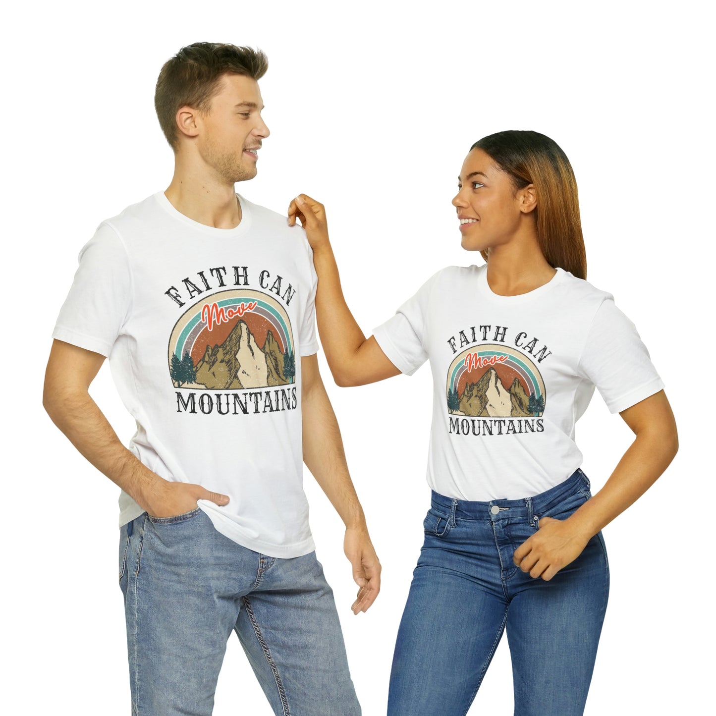 "Faith Can Move Mountains" Bella Canvas Short Sleeve Tee