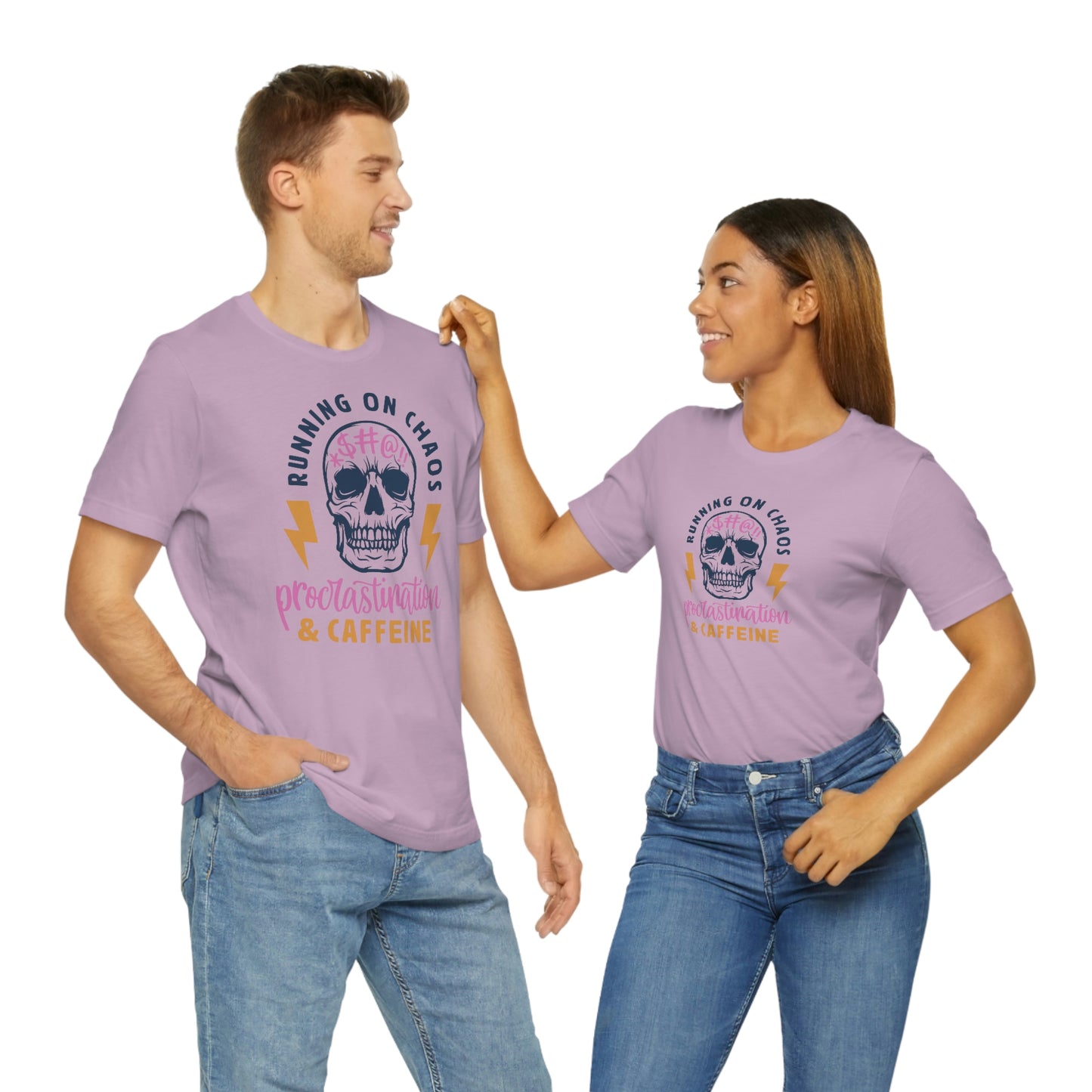 "Chaos and Caffeine" Unisex Jersey Short Sleeve Tee
