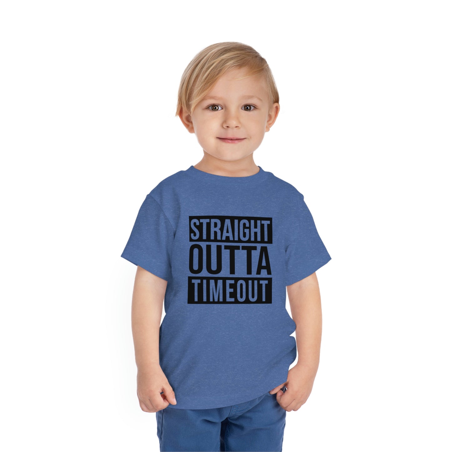 "Straight Outta Timeout" Toddler Short Sleeve Tee (2T-5T)
