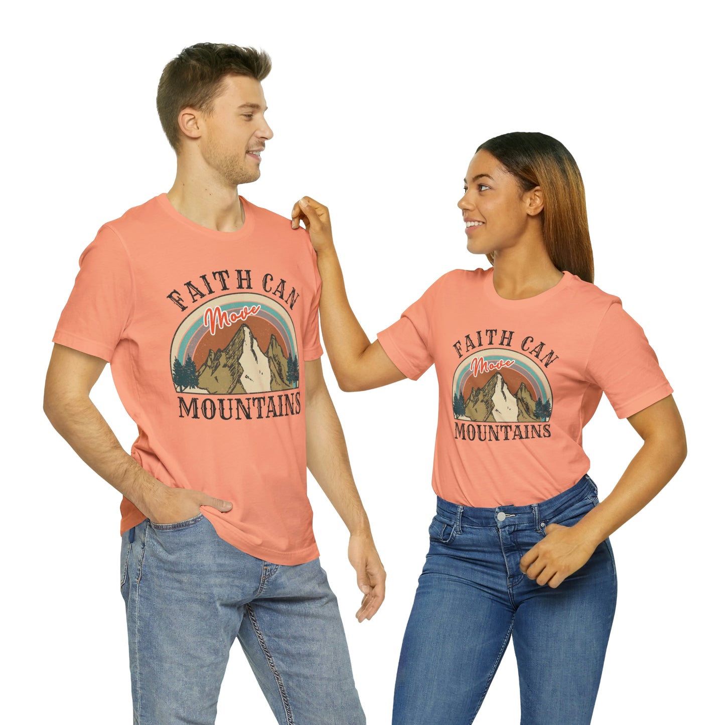 "Faith Can Move Mountains" Bella Canvas Short Sleeve Tee