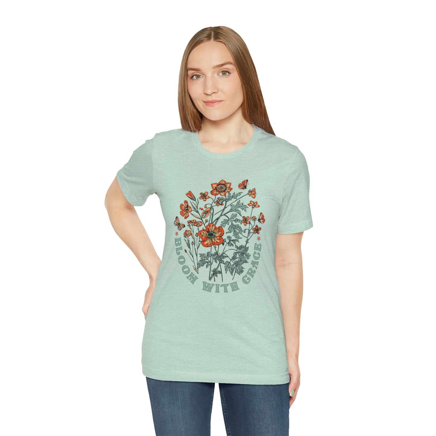 "Bloom With Grace" Bella Canvas Short Sleeve Tee