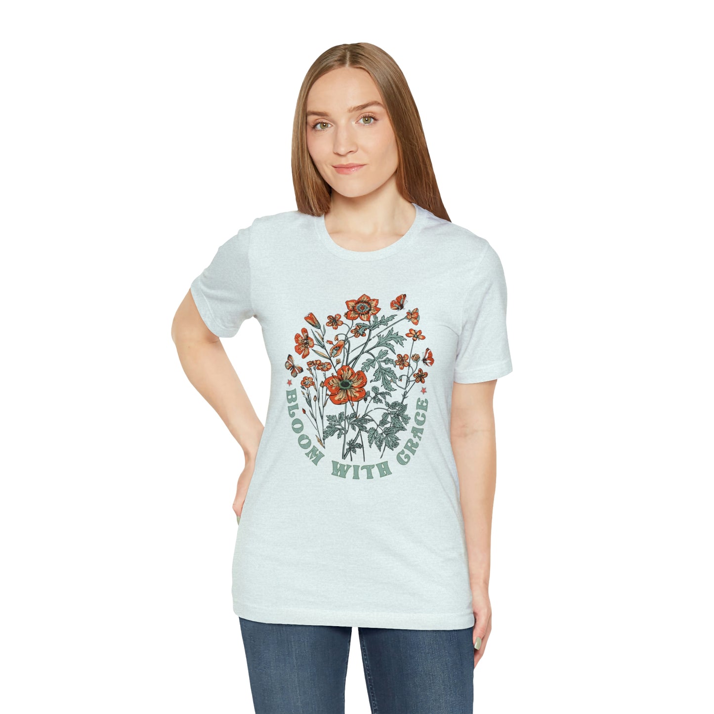 "Bloom With Grace" Bella Canvas Short Sleeve Tee