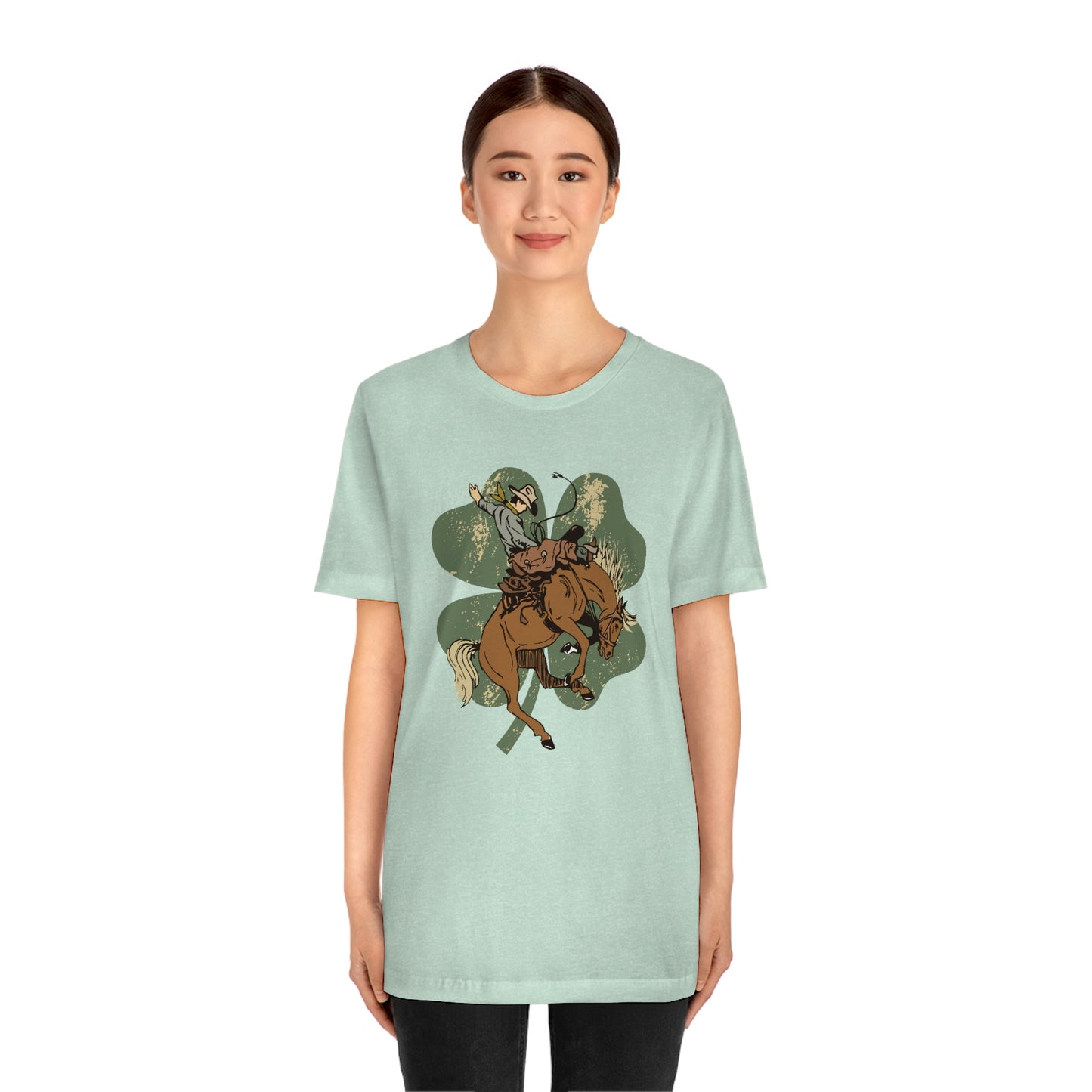 "Lucky Cowboy" Unisex Jersey Short Sleeve Tee (Bella Cavas 3001)