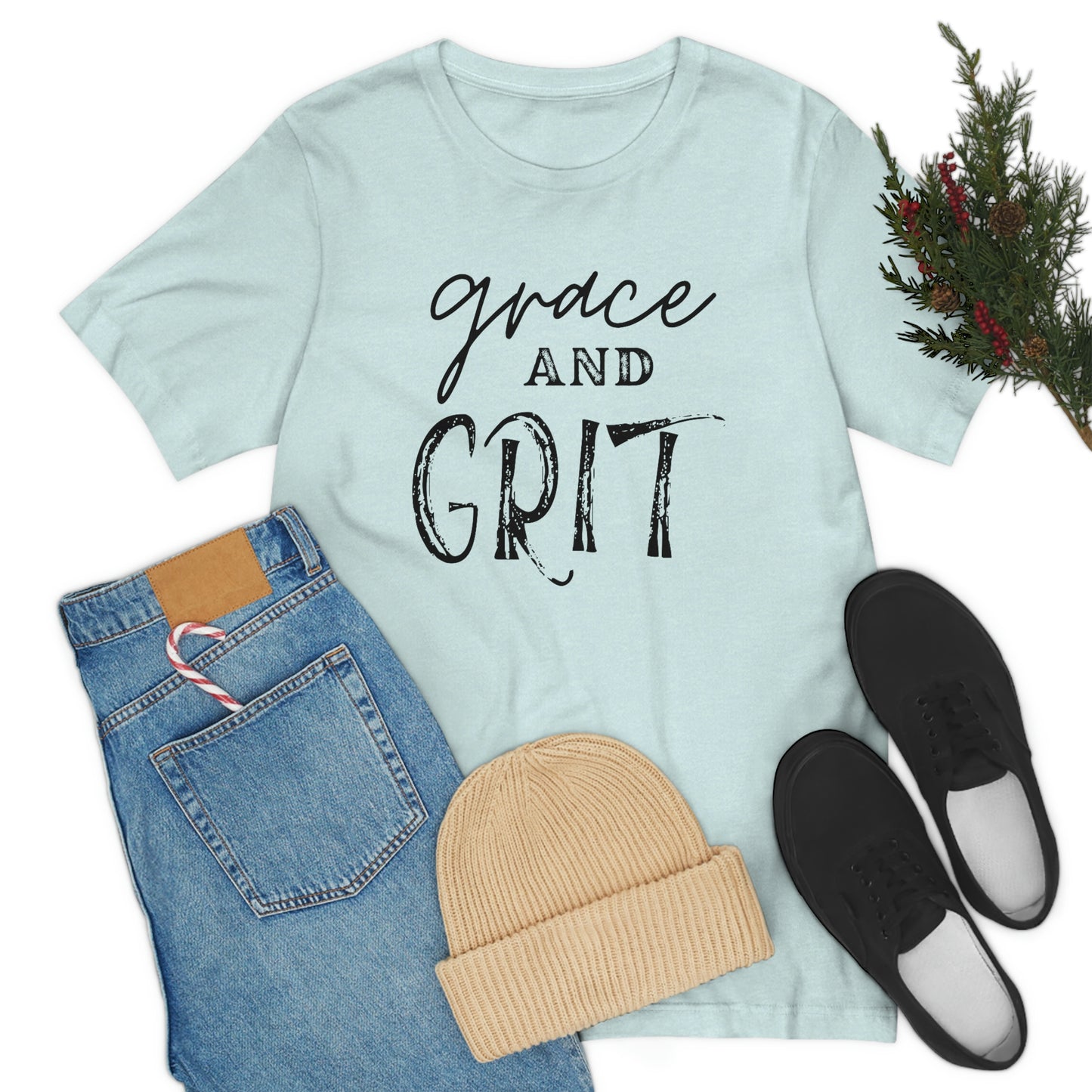 "Grace and Grit" Unisex Jersey Short Tee
