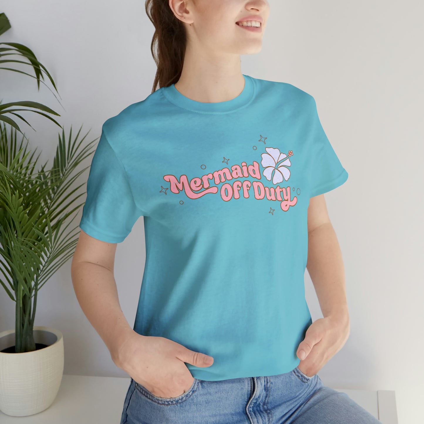 "Mermaid Off Duty" Bella Canvas Short Sleeve Tee