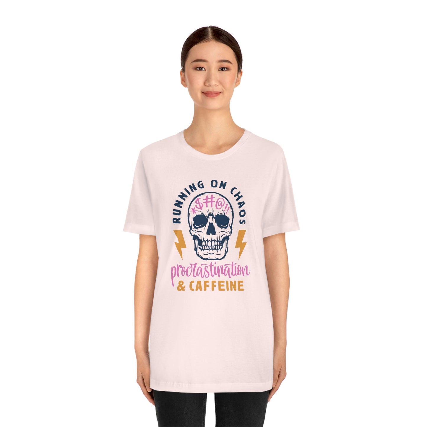 "Chaos and Caffeine" Unisex Jersey Short Sleeve Tee