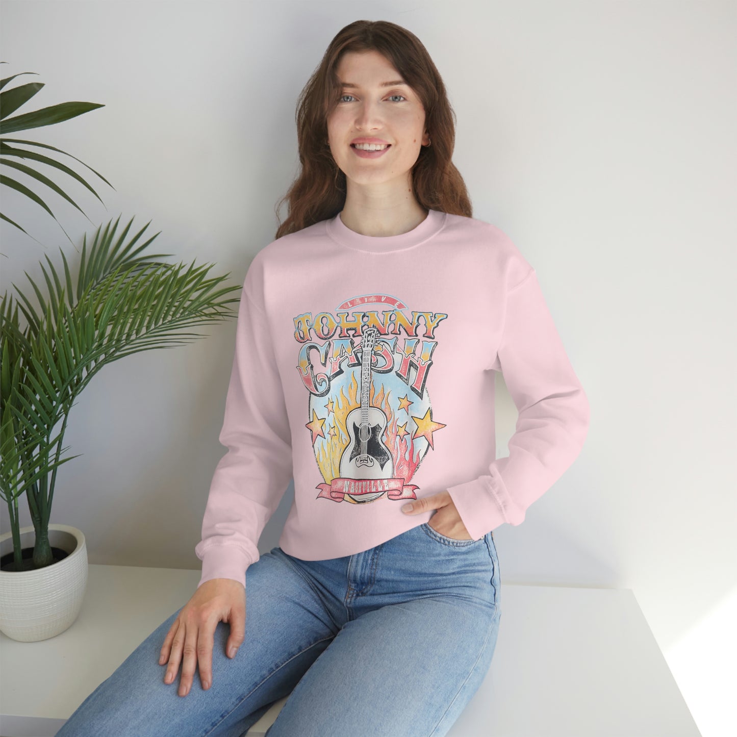 "Johnny Cash" Unisex Heavy Blend™ Crewneck Sweatshirt