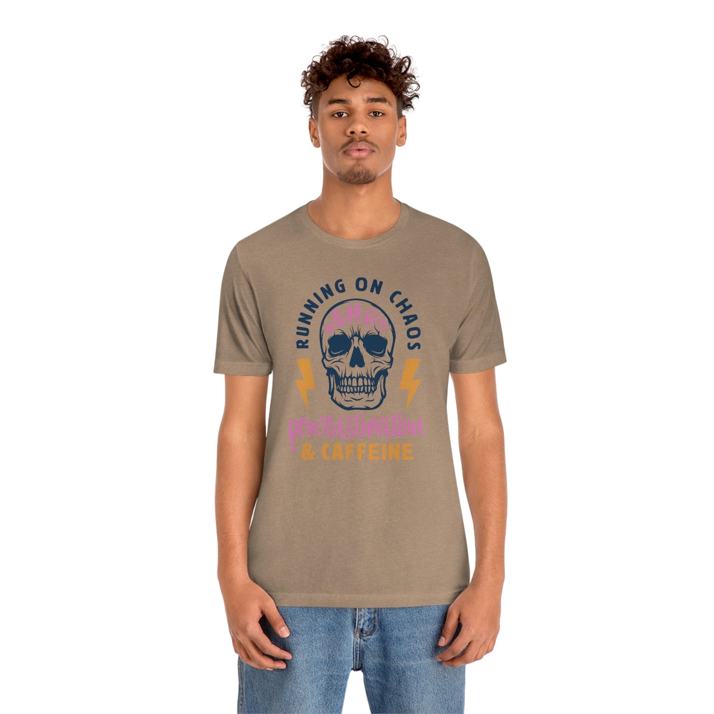 "Chaos and Caffeine" Unisex Jersey Short Sleeve Tee