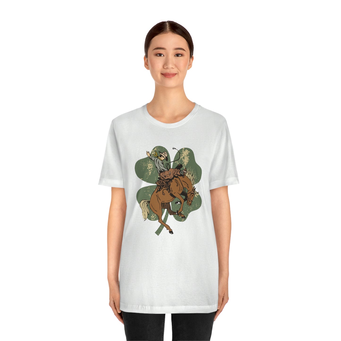 "Lucky Cowboy" Unisex Jersey Short Sleeve Tee (Bella Cavas 3001)