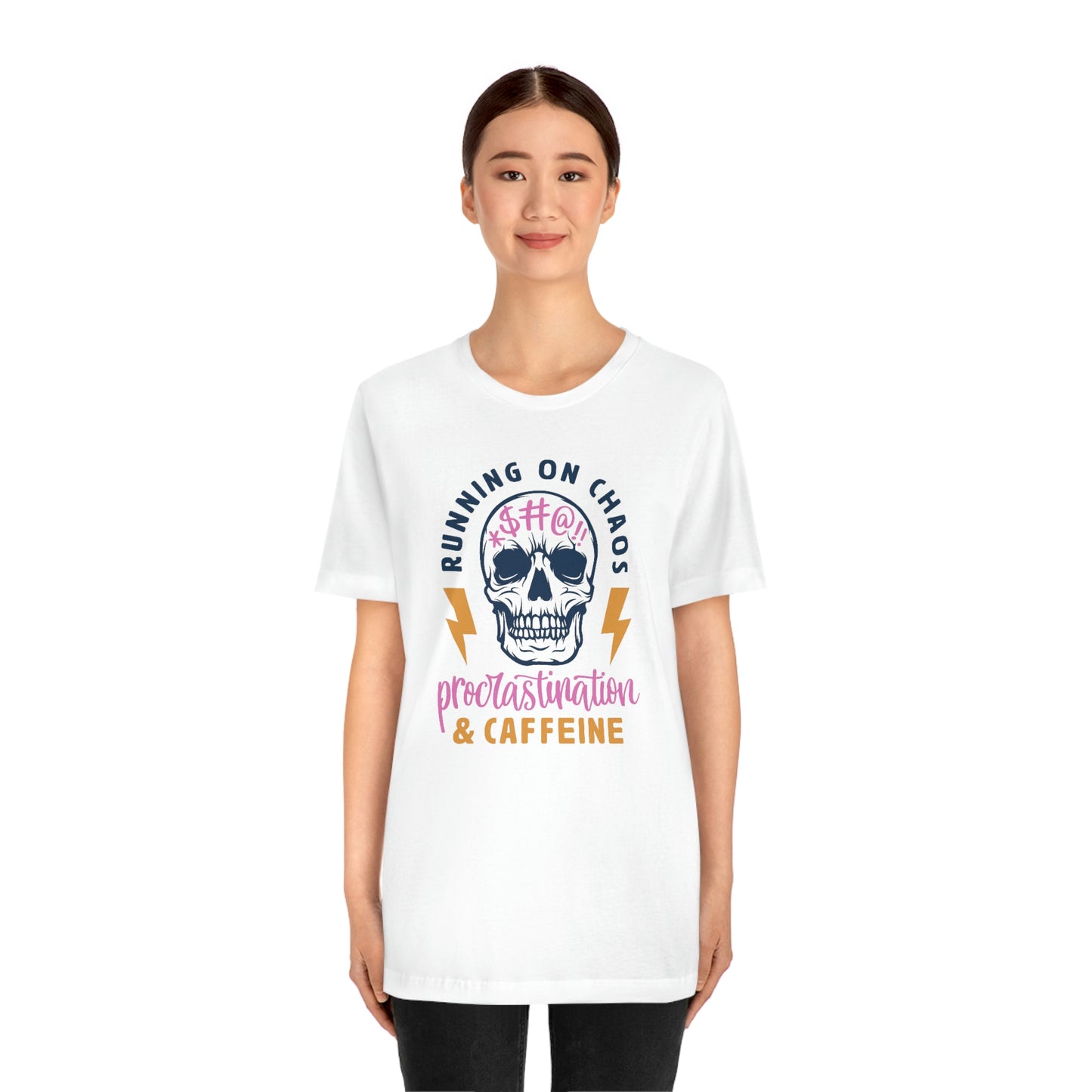 "Chaos and Caffeine" Unisex Jersey Short Sleeve Tee