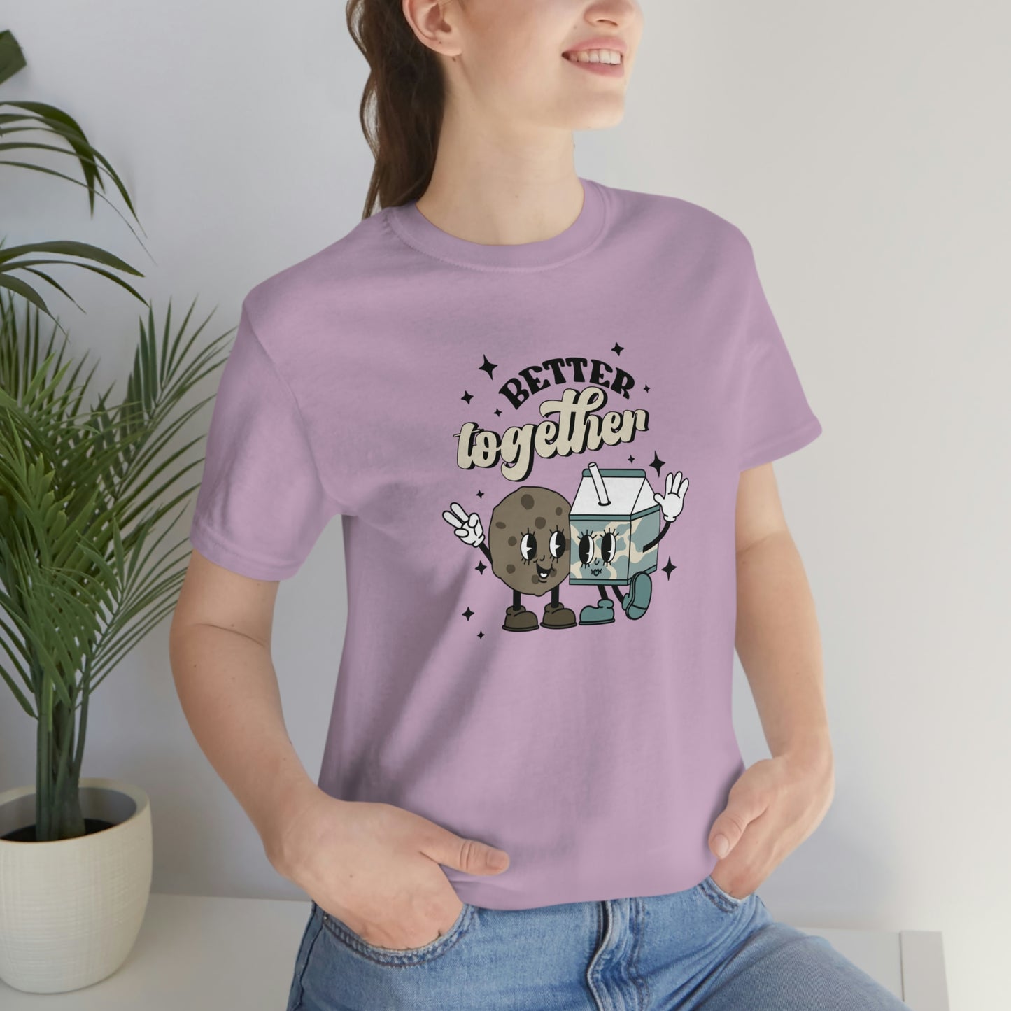 "Better Together- Milk and Cookies" Bella Canvas Unisex Jersey Short Sleeve Tee