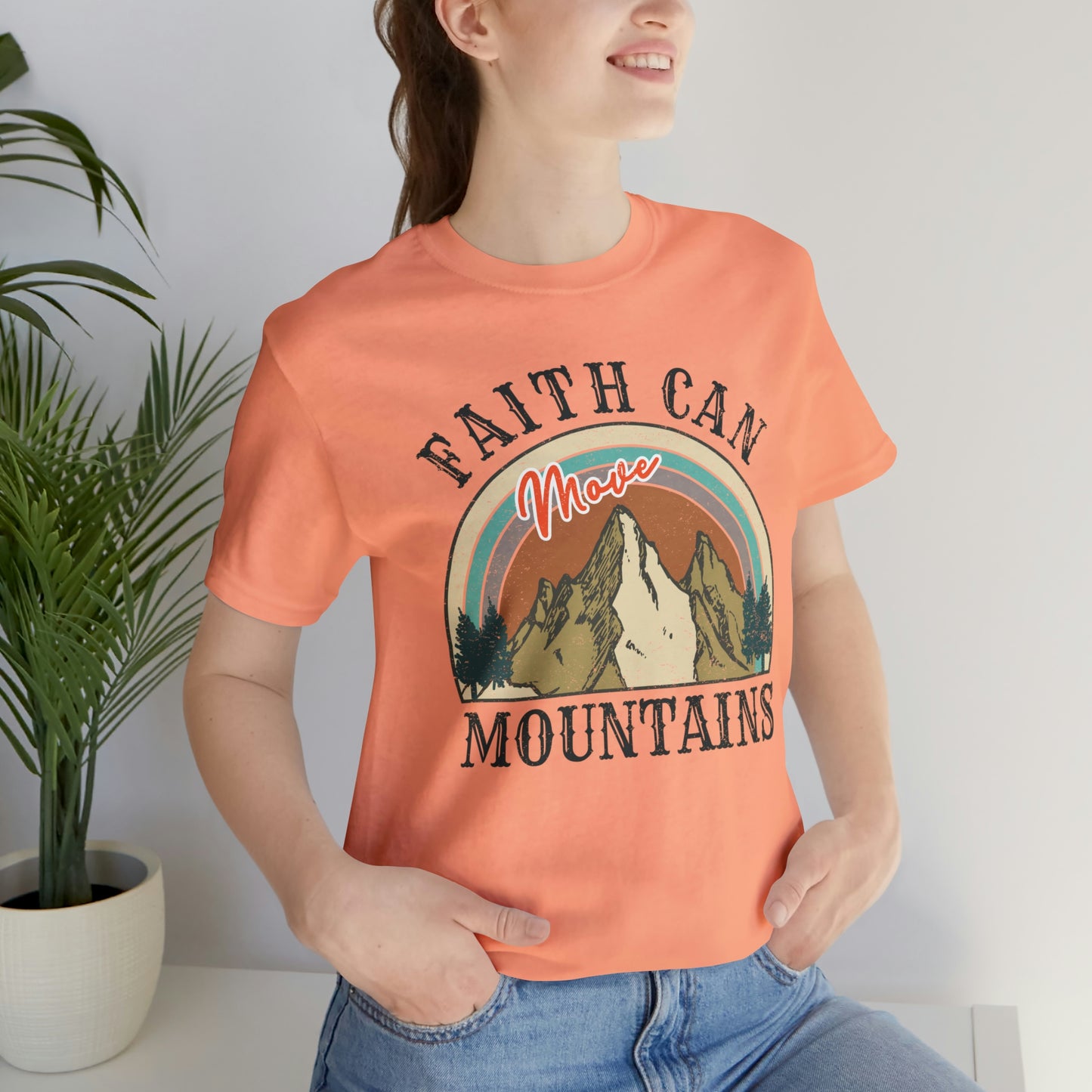 "Faith Can Move Mountains" Bella Canvas Short Sleeve Tee