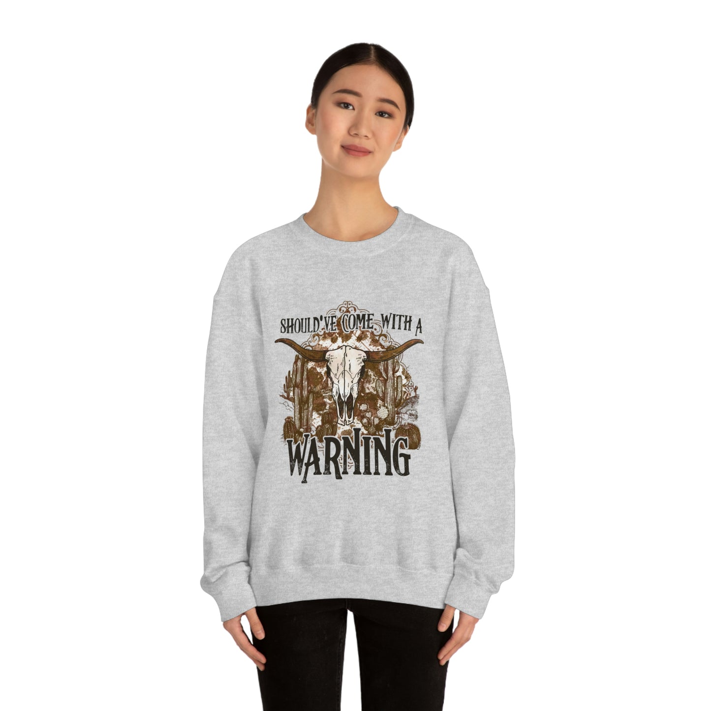 "Should've Come With A Warning" Unisex Crewneck Sweatshirt