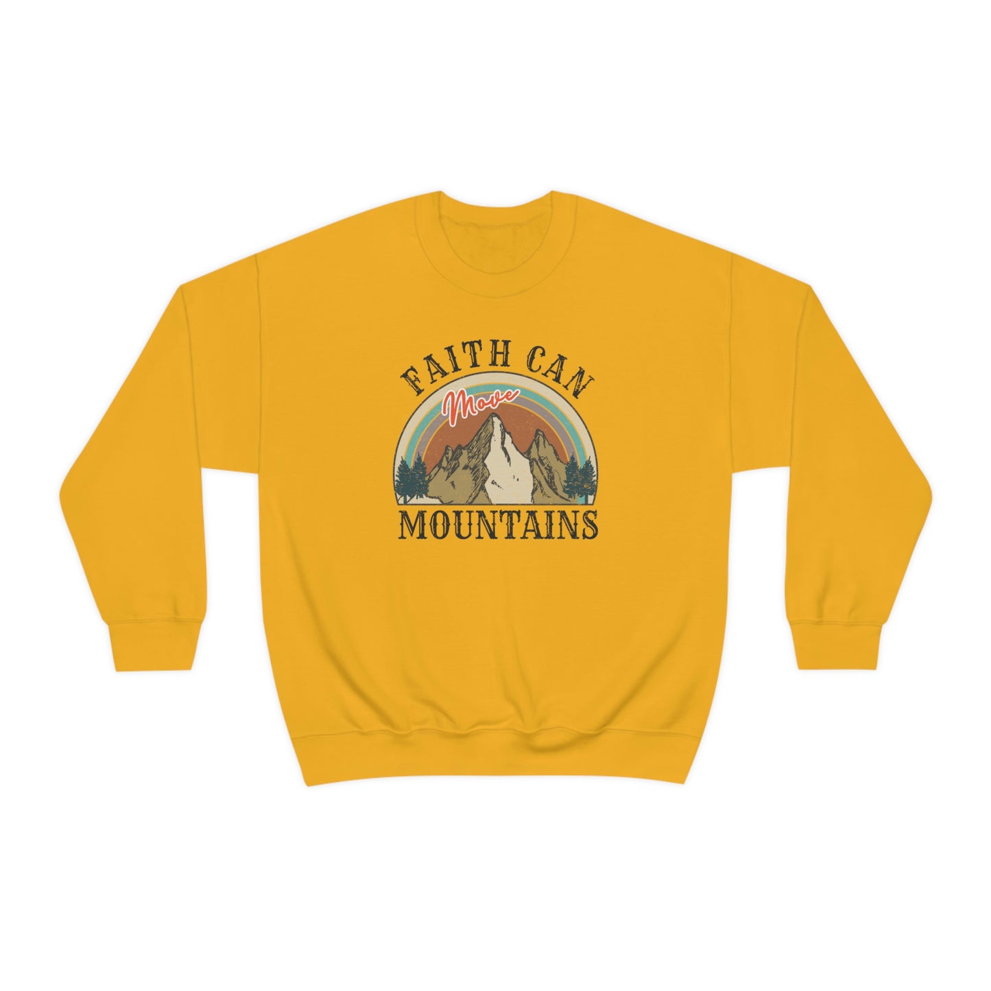 "Faith Can Move Mountains" Unisex Heavy Blend™ Crewneck Sweatshirt