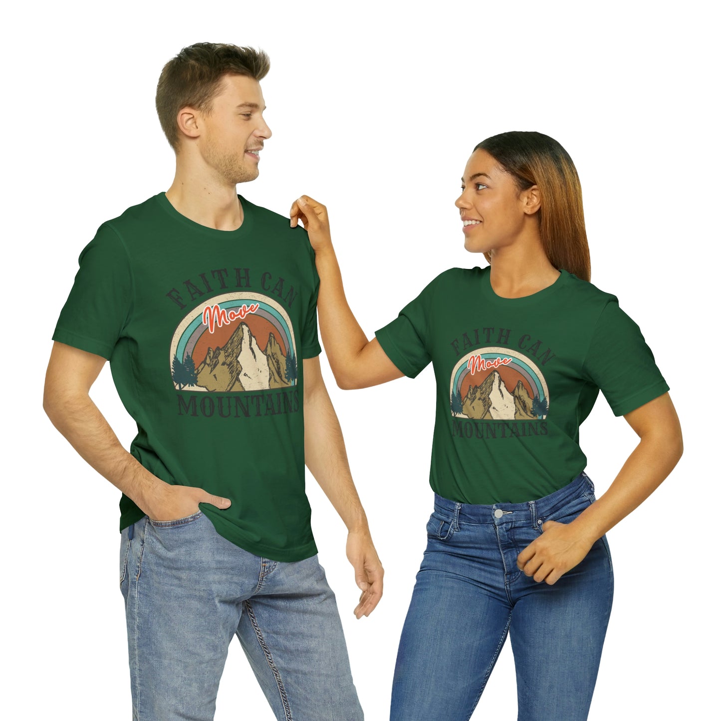 "Faith Can Move Mountains" Bella Canvas Short Sleeve Tee