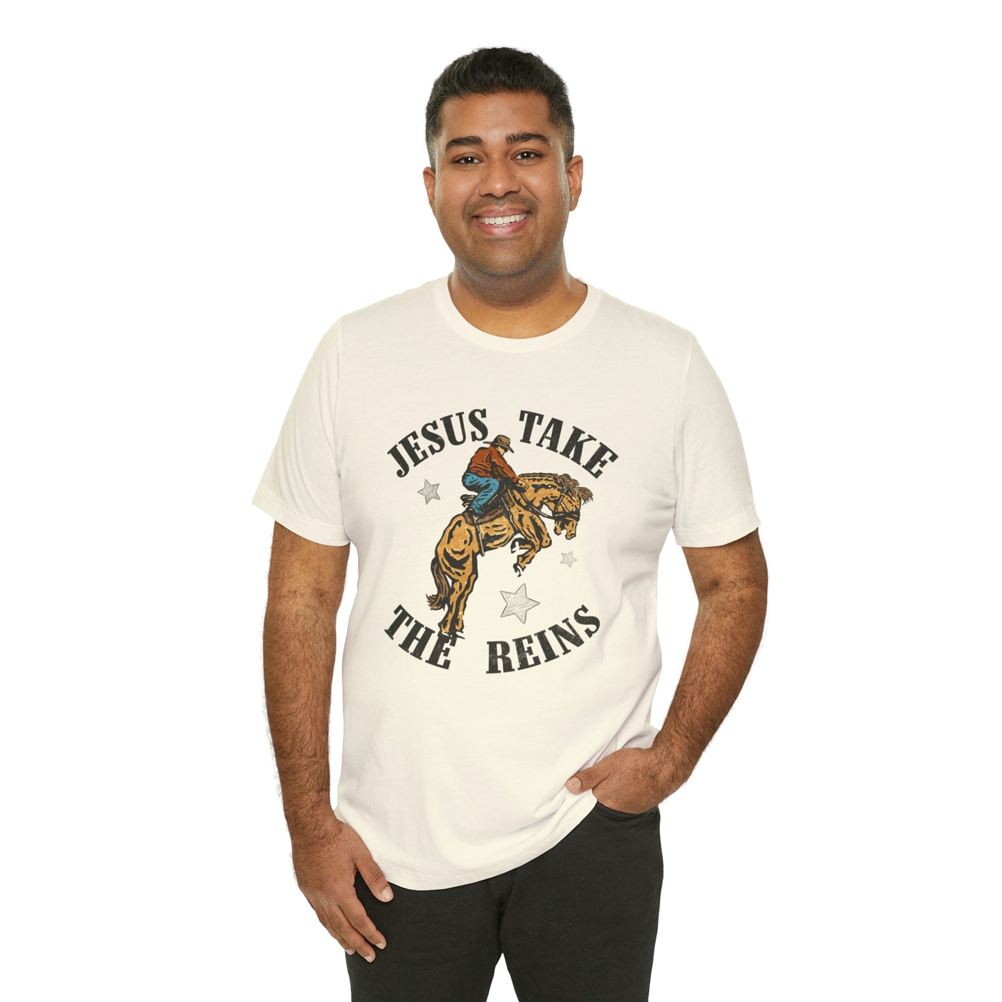 "Jesus Take the Reins" Bella Canvas Short Sleeve Tee