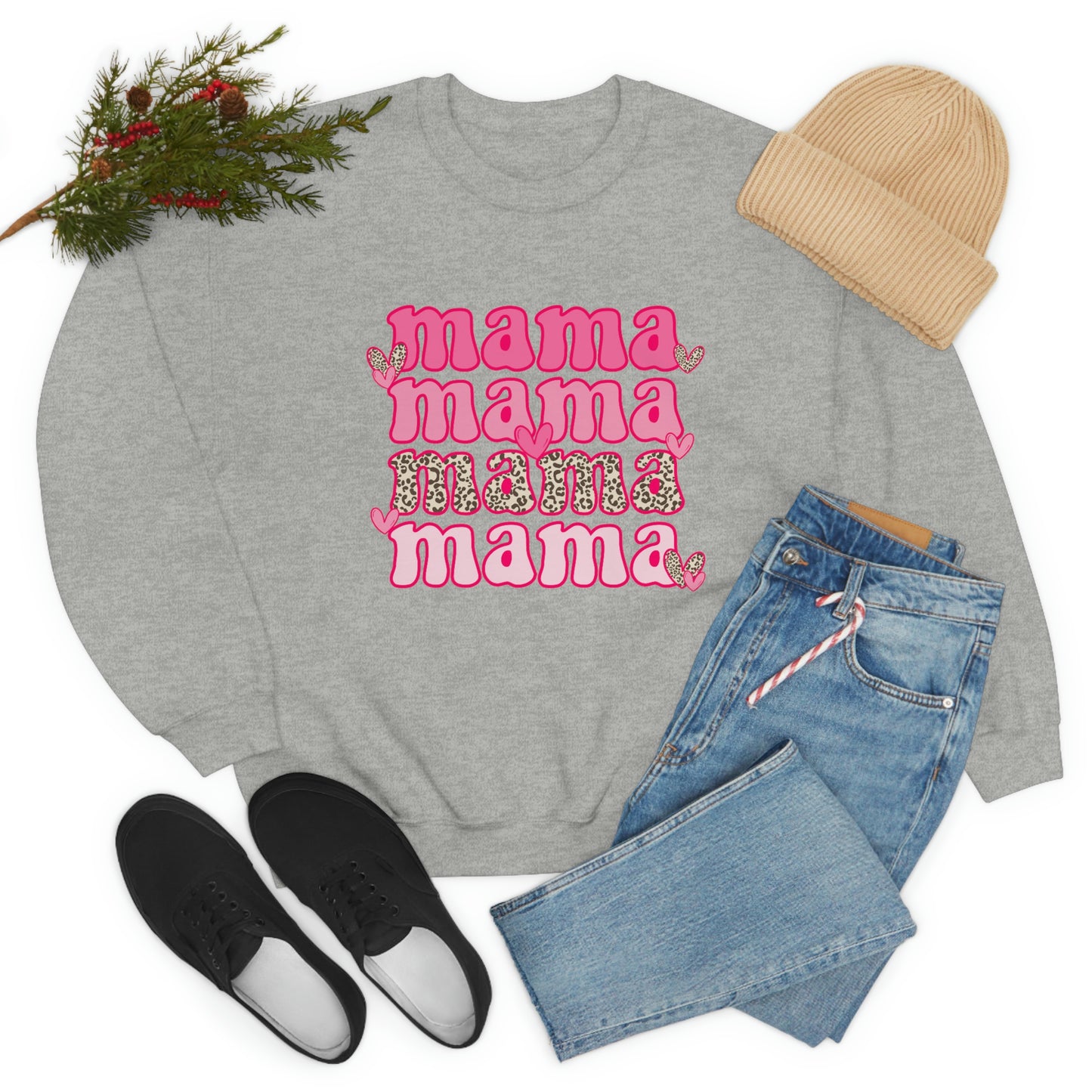 "Mama" Unisex Heavy Blend™ Crewneck Sweatshirt