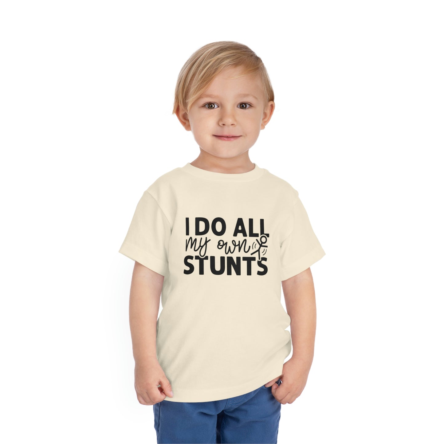 "I Do All My Own Stunts" Toddler Short Sleeve Tee (2T-5T)