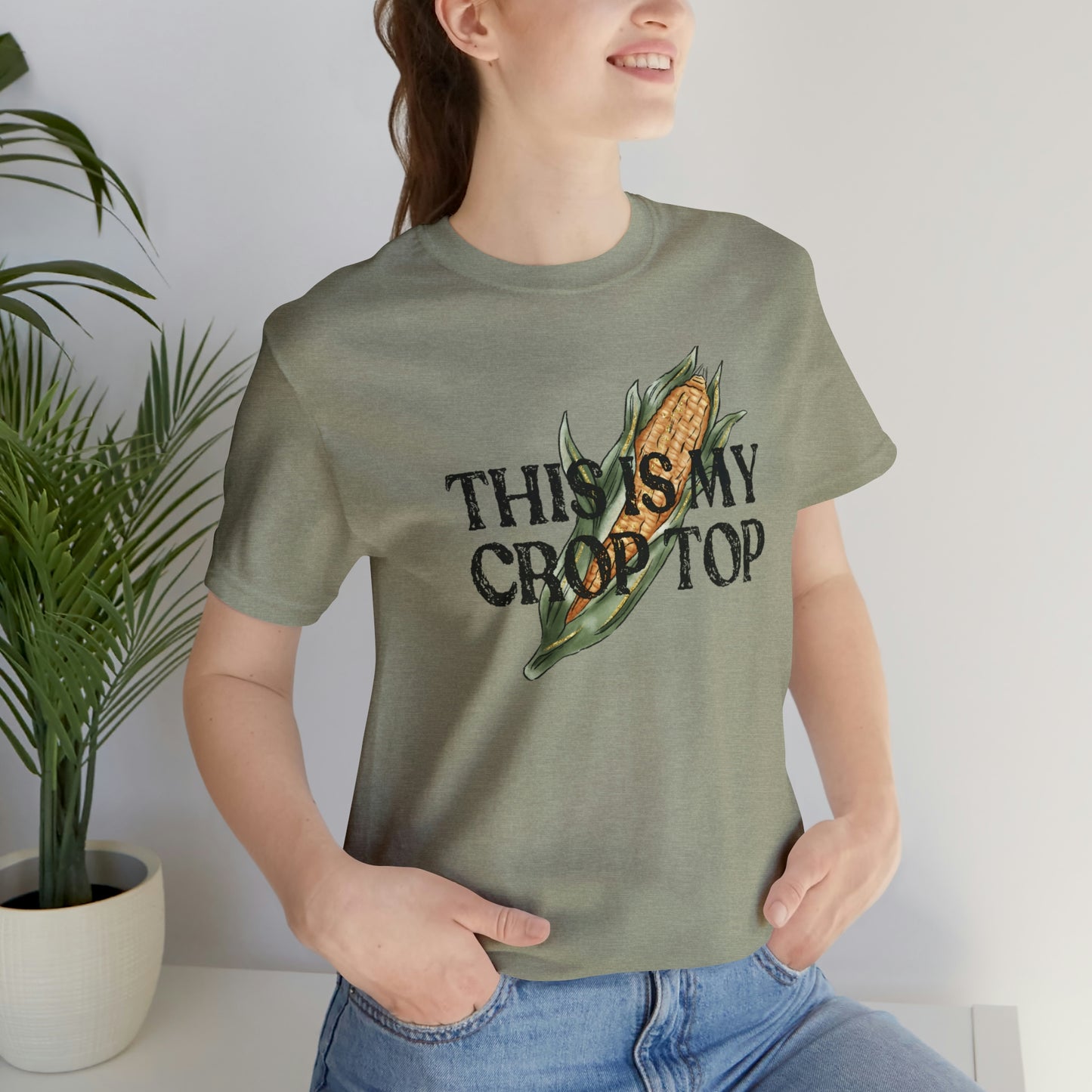 "Crop Top" Bella Canvas Unisex Short Sleeve Tee