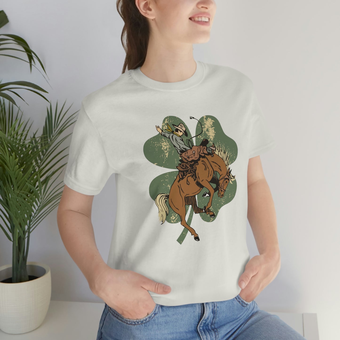 "Lucky Cowboy" Unisex Jersey Short Sleeve Tee (Bella Cavas 3001)