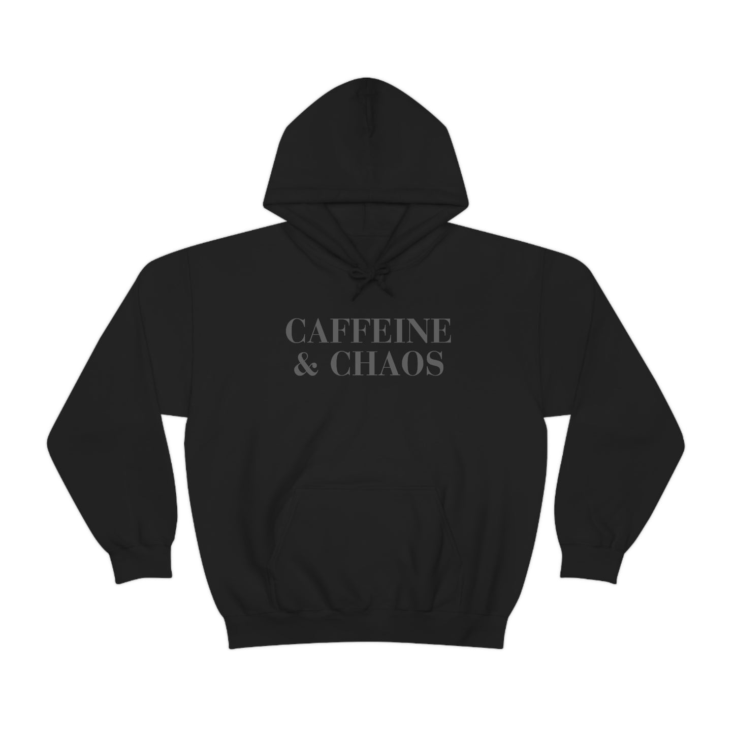 "Caffeine and Chaos" Unisex Heavy Blend™ Hooded Sweatshirt