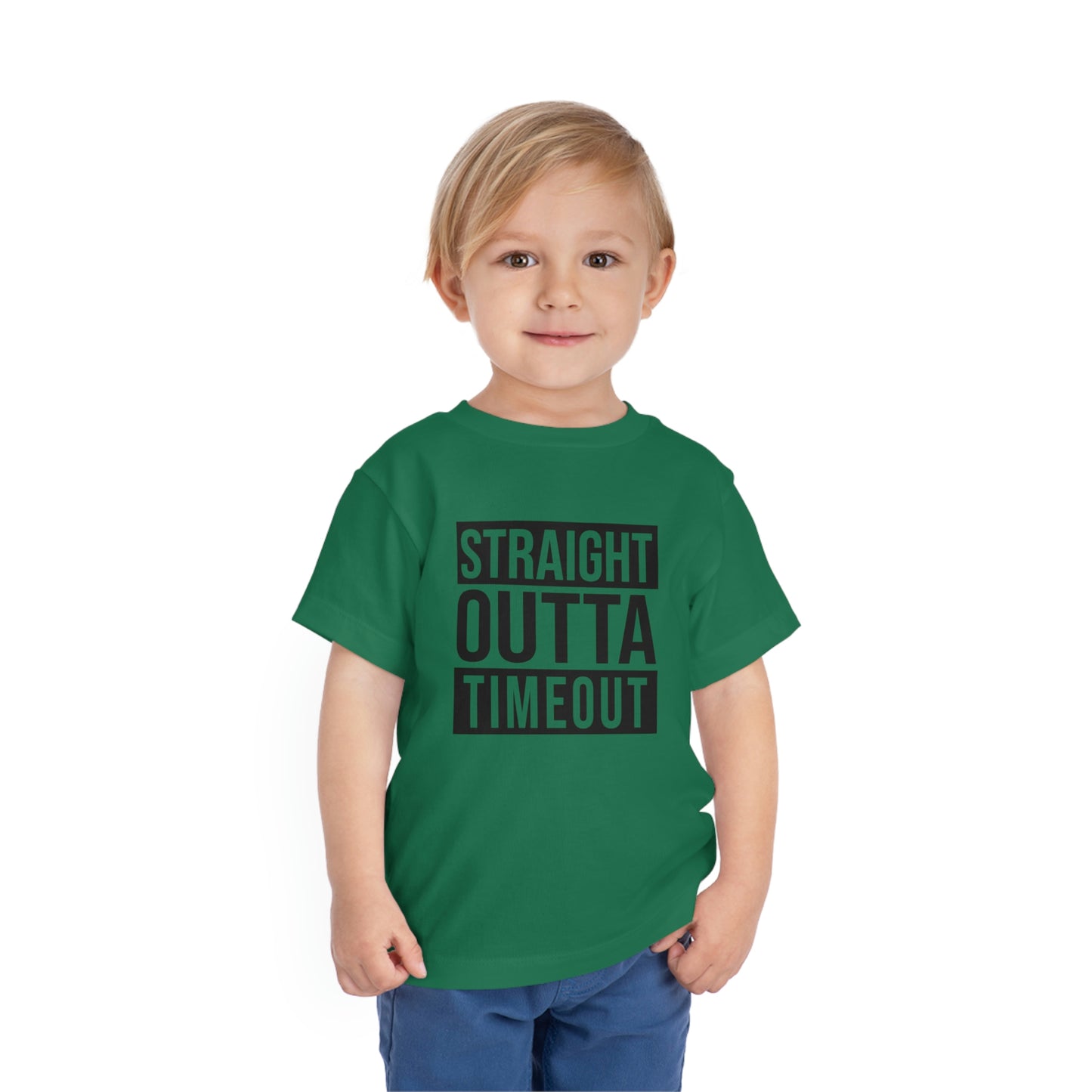 "Straight Outta Timeout" Toddler Short Sleeve Tee (2T-5T)