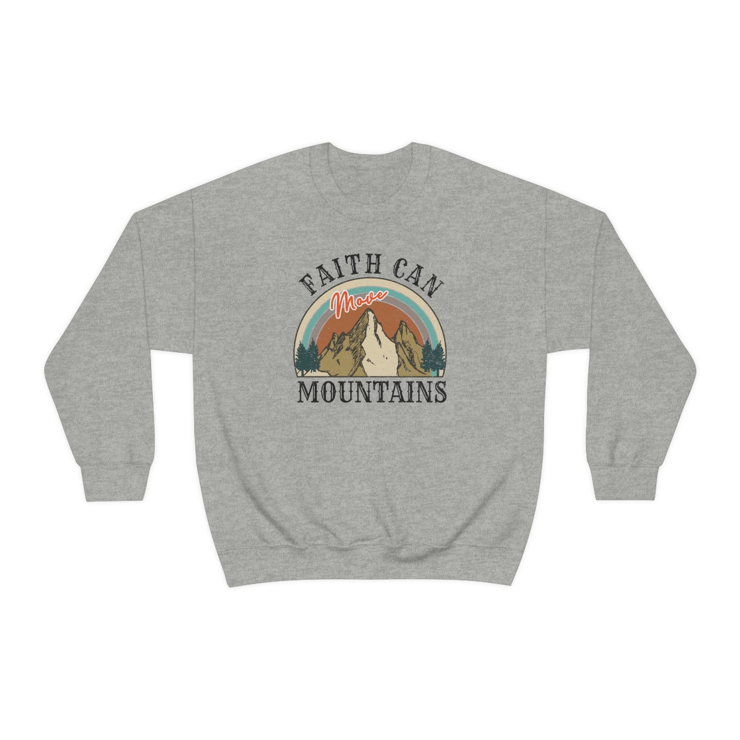 "Faith Can Move Mountains" Unisex Heavy Blend™ Crewneck Sweatshirt