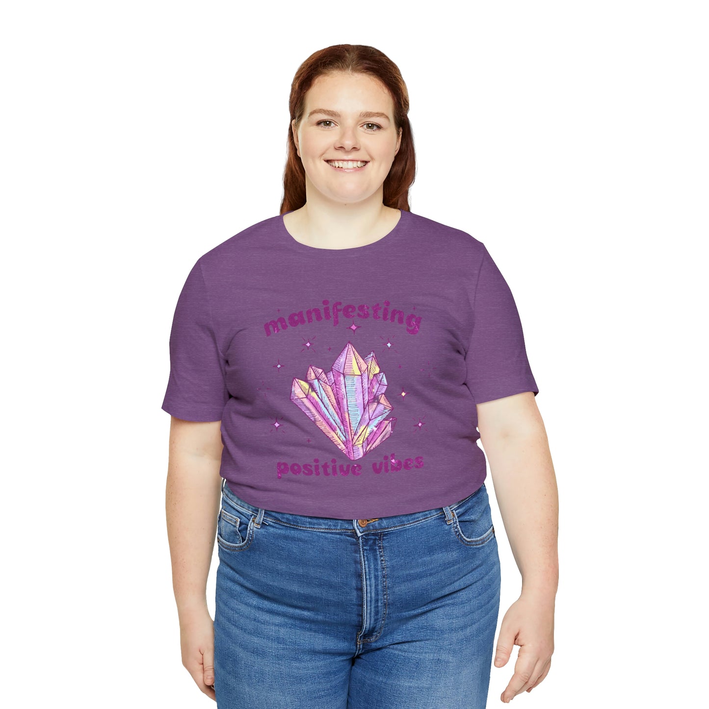 "Manifesting Positive Vibes" Bella Canvas Short Sleeve Tee