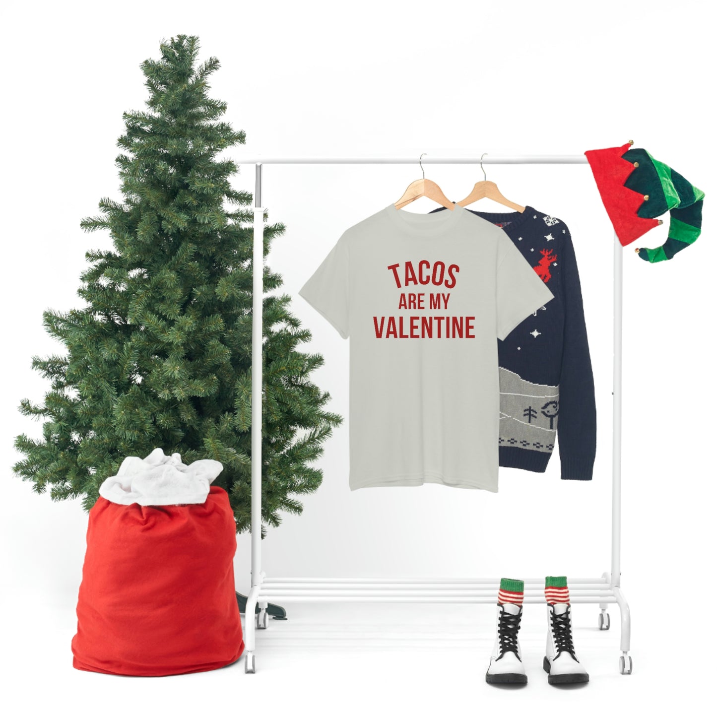 "Tacos are my Valentine" Unisex Heavy Cotton Tee