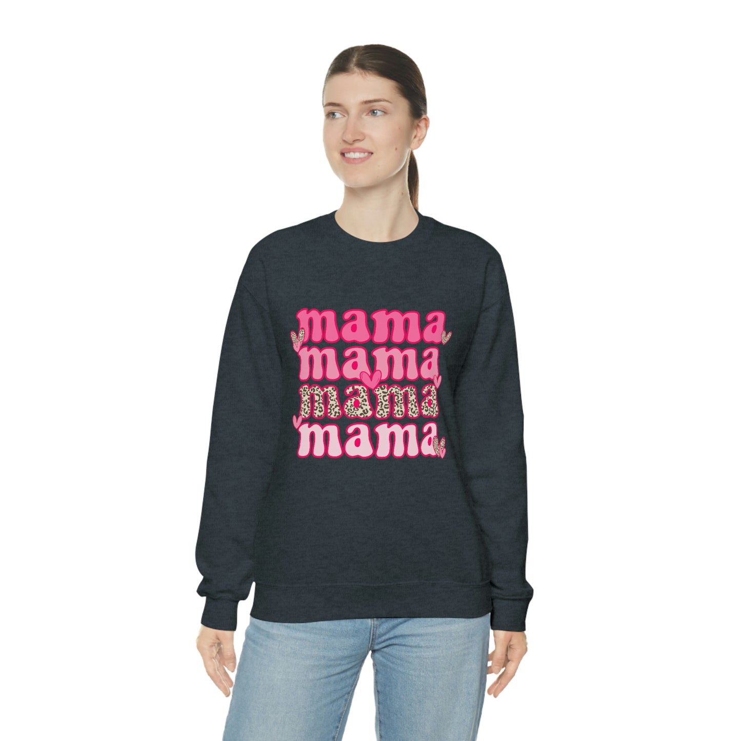 "Mama" Unisex Heavy Blend™ Crewneck Sweatshirt