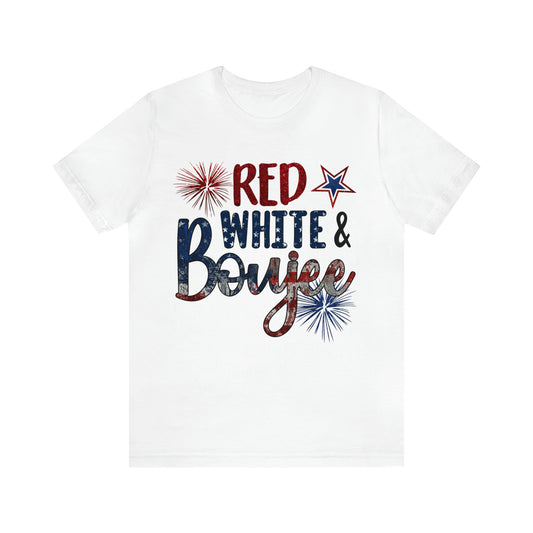 "Red White & Boujee" Bella Canvas Unisex Short Sleeve Tee