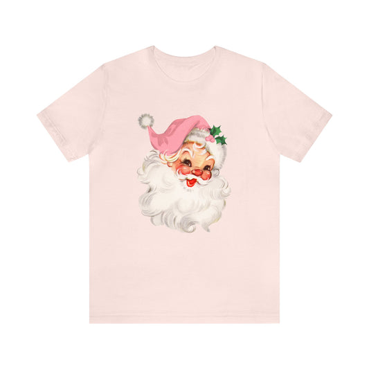 Pink Retro Santa Tee