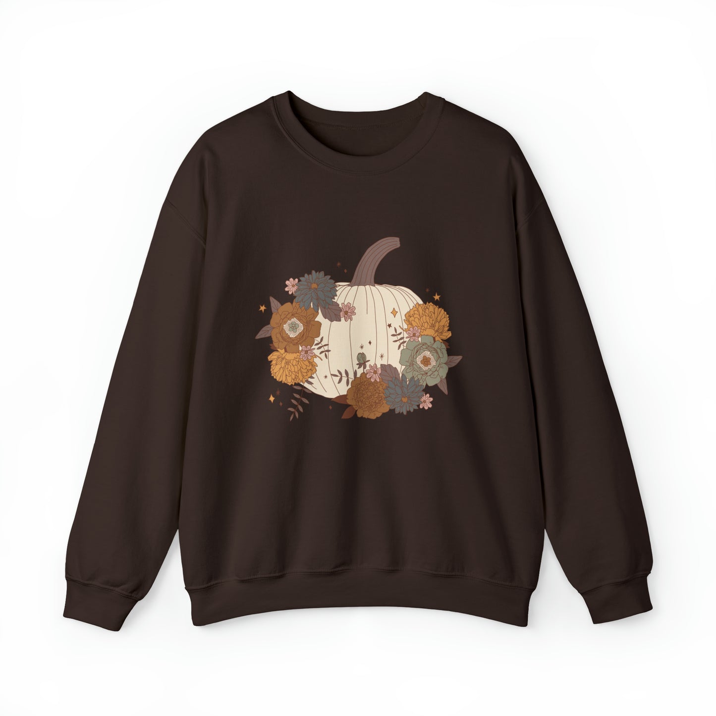 Retro Floral Pumpkin Sweatshirt