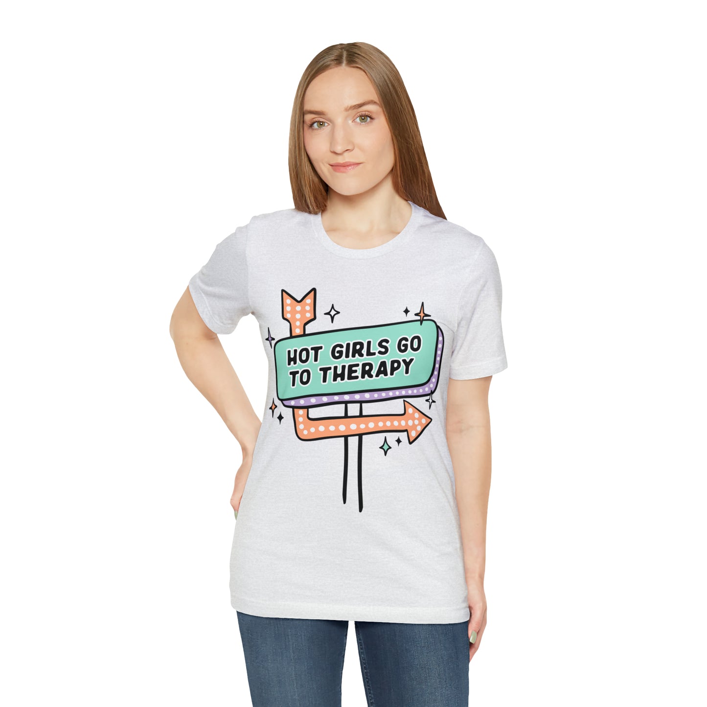 "Hot Girls Go To Therapy" Bella Canvas Short Sleeve Tee