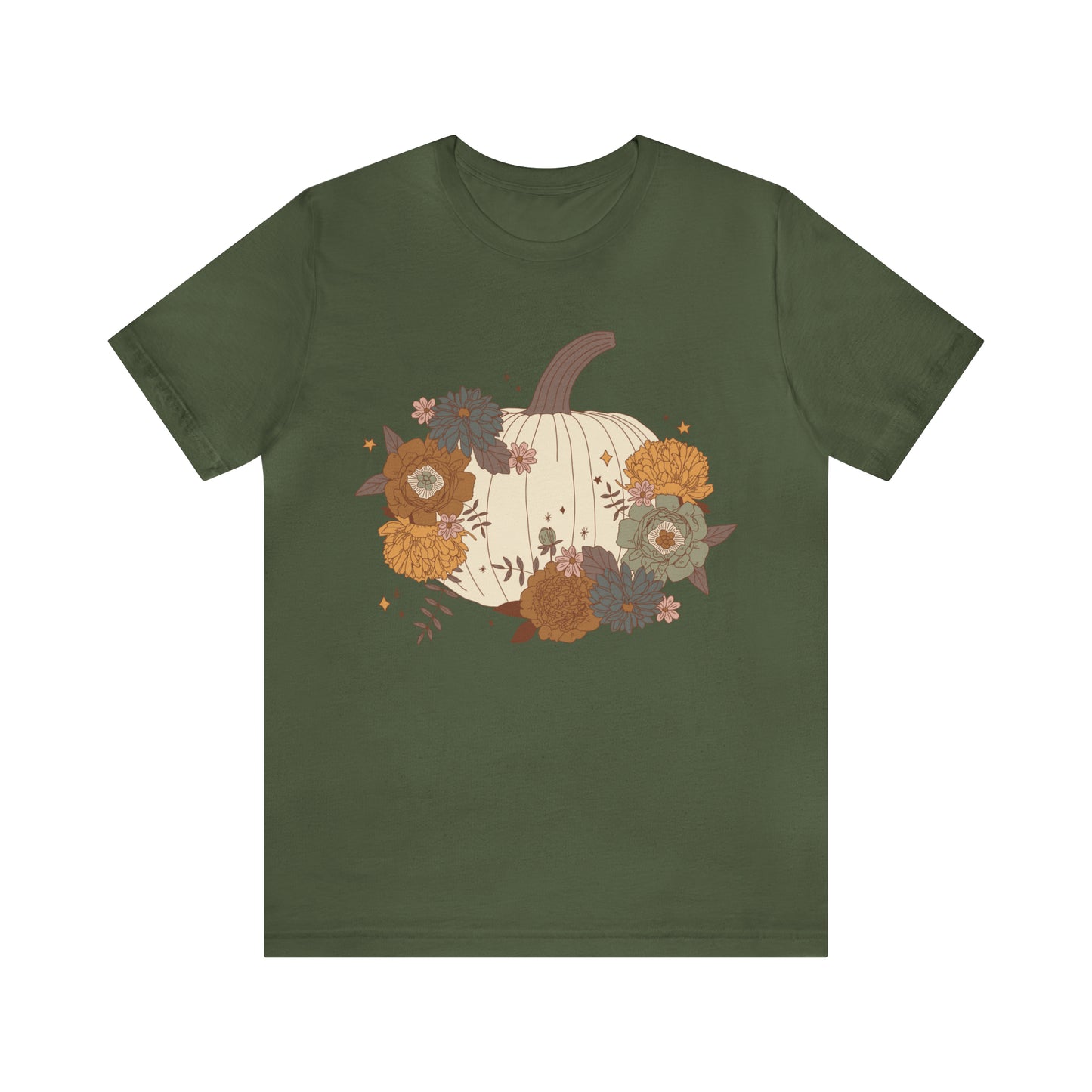 Retro Floral Pumpkin Tee