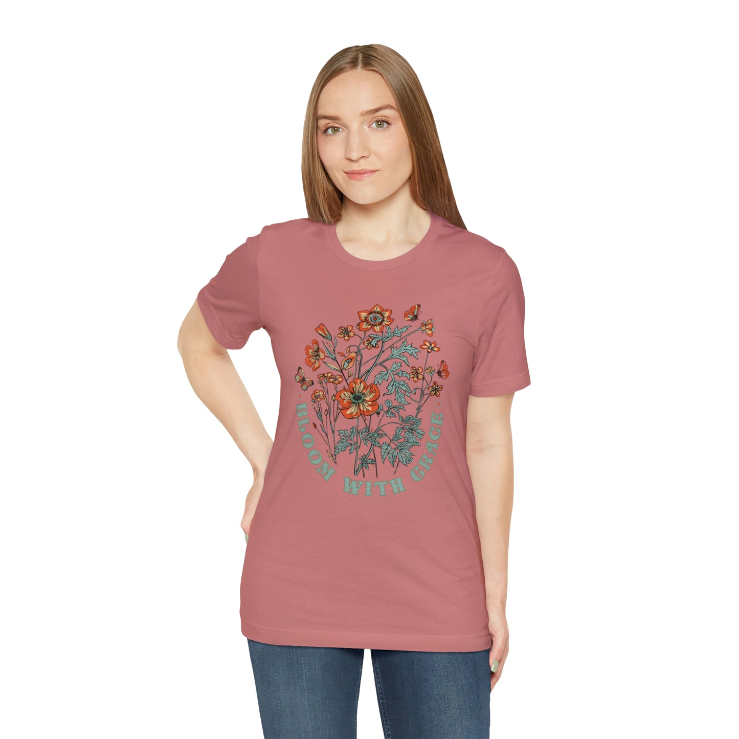"Bloom With Grace" Bella Canvas Short Sleeve Tee