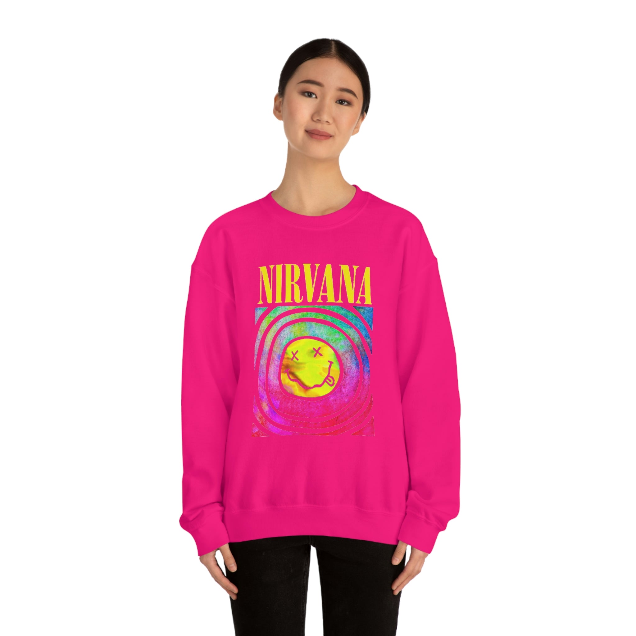 Hot pink best sale nirvana sweatshirt