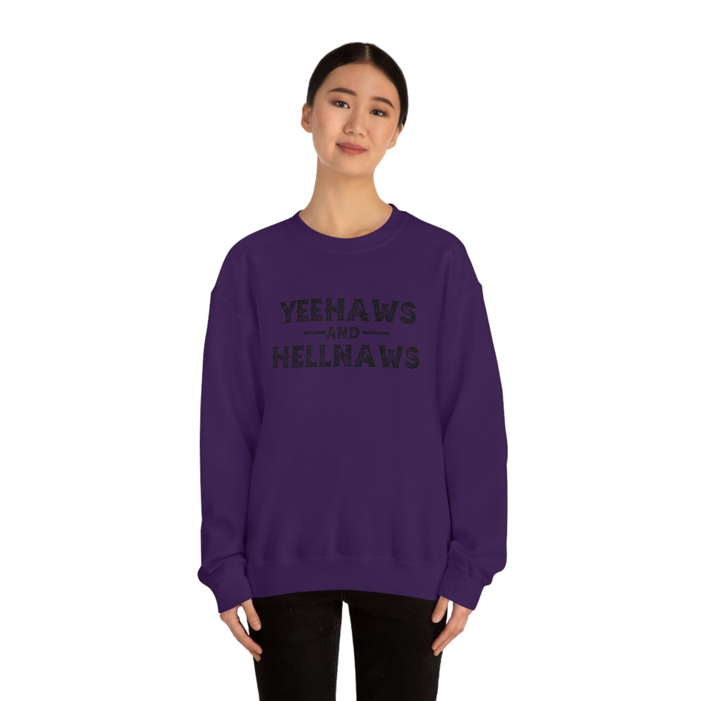 "YEEHAWS and HELLNAWS" Unisex Heavy Blend™ Crewneck Sweatshirt