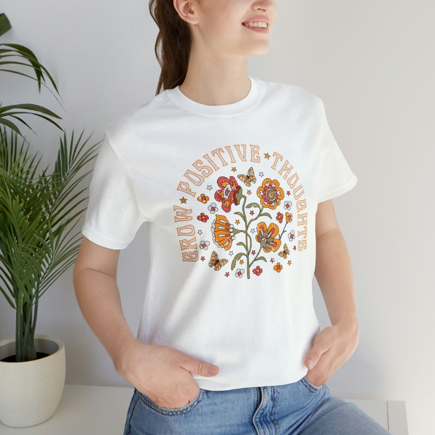 "Grow Positive Thoughts" Bella Canvas Short Sleeve Tee