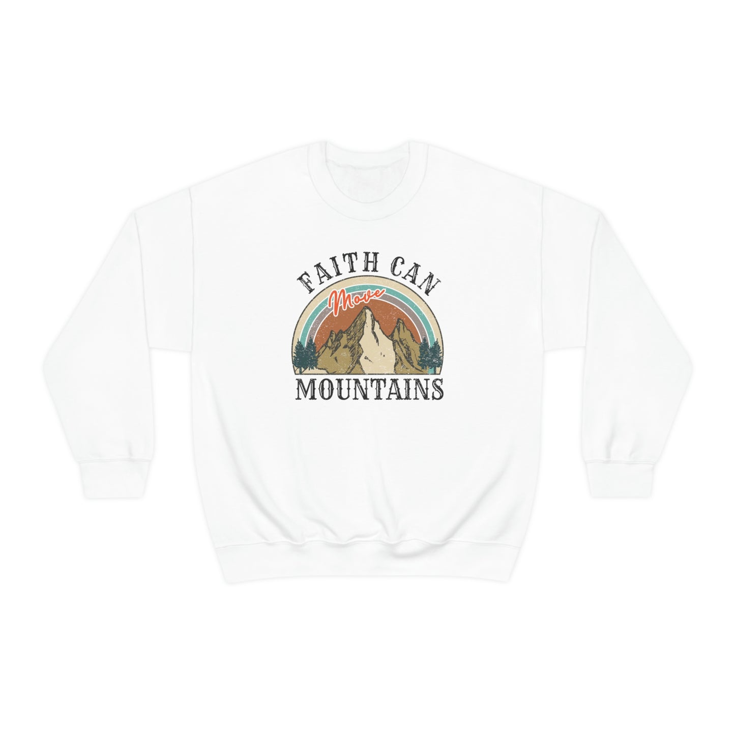 "Faith Can Move Mountains" Unisex Heavy Blend™ Crewneck Sweatshirt