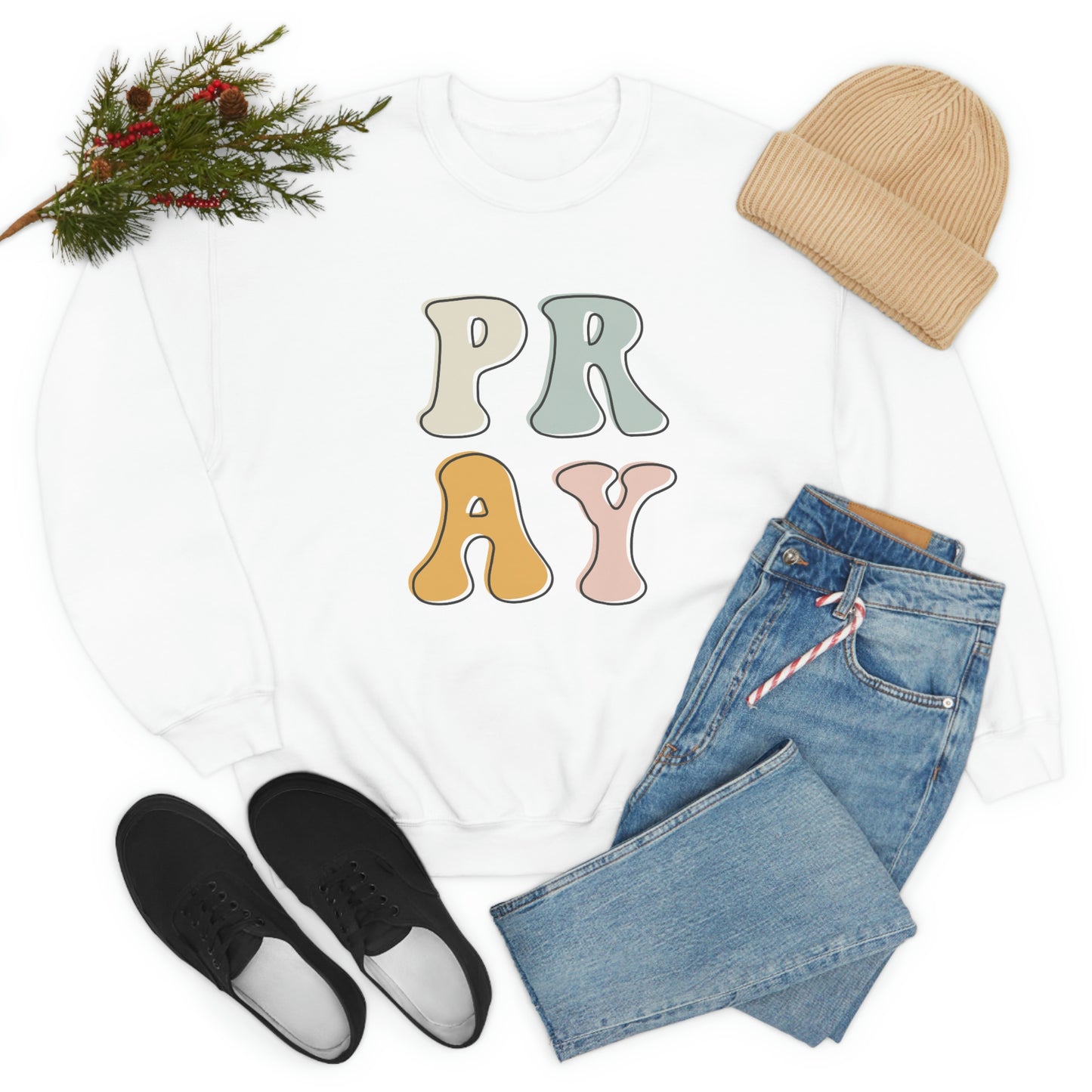 "Pray" Unisex Heavy Blend™ Crewneck Sweatshirt