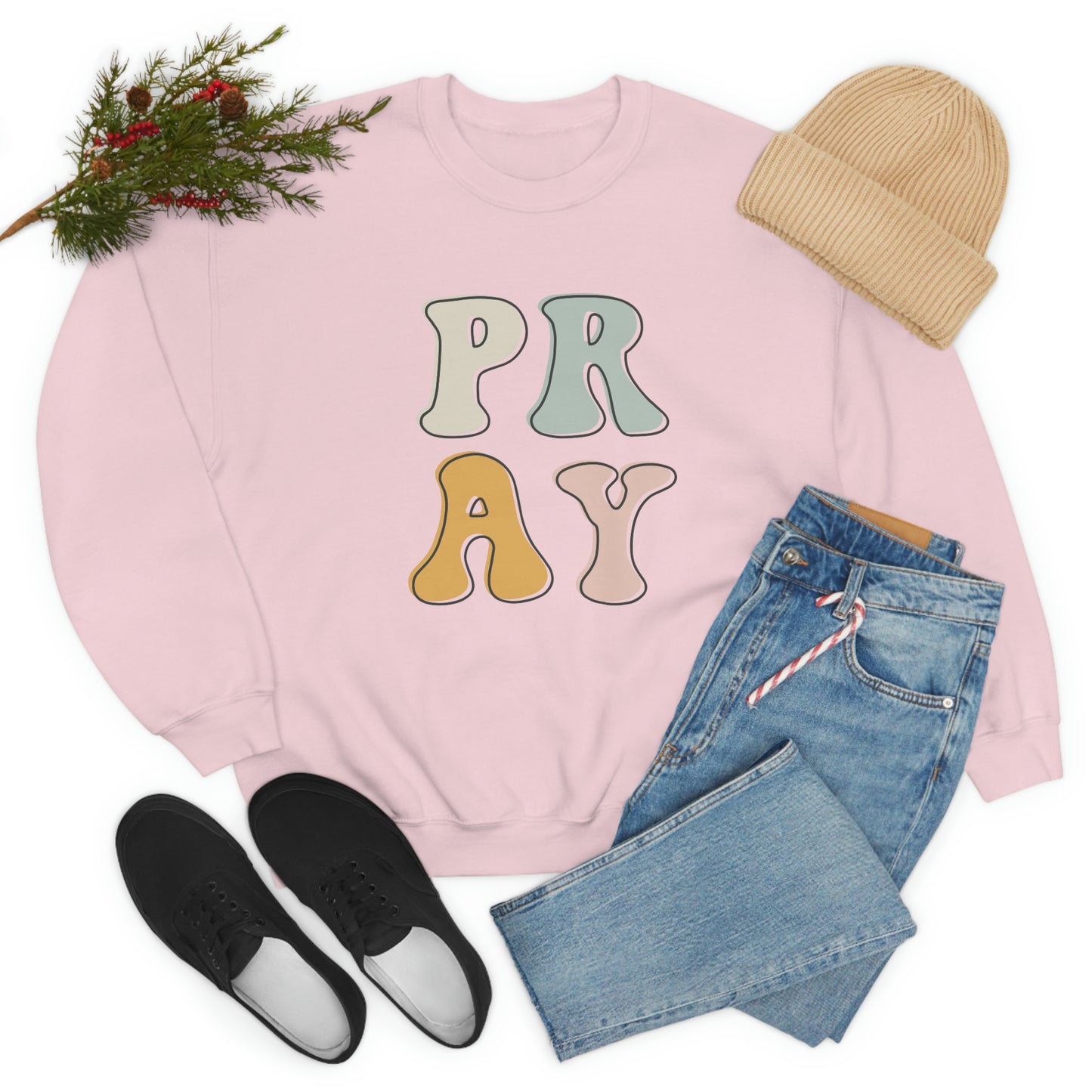 "Pray" Unisex Heavy Blend™ Crewneck Sweatshirt