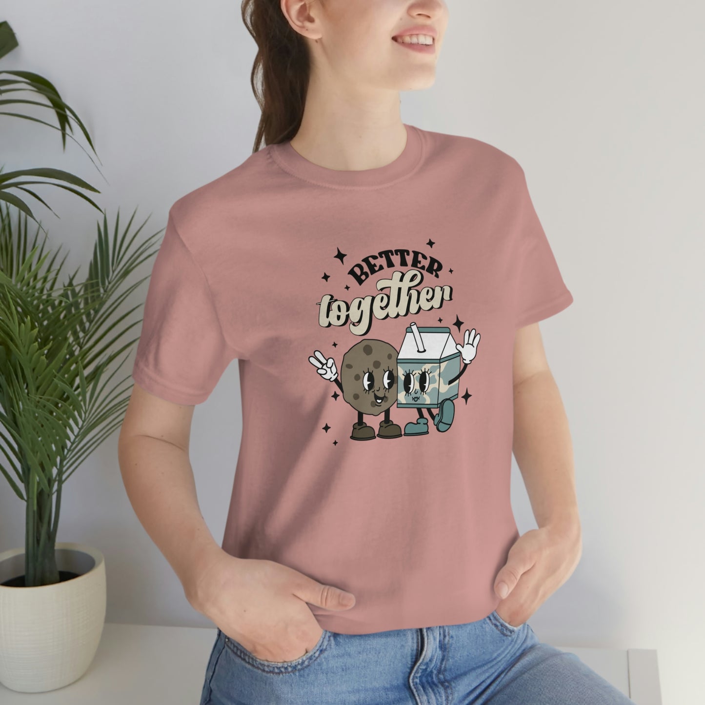 "Better Together- Milk and Cookies" Bella Canvas Unisex Jersey Short Sleeve Tee