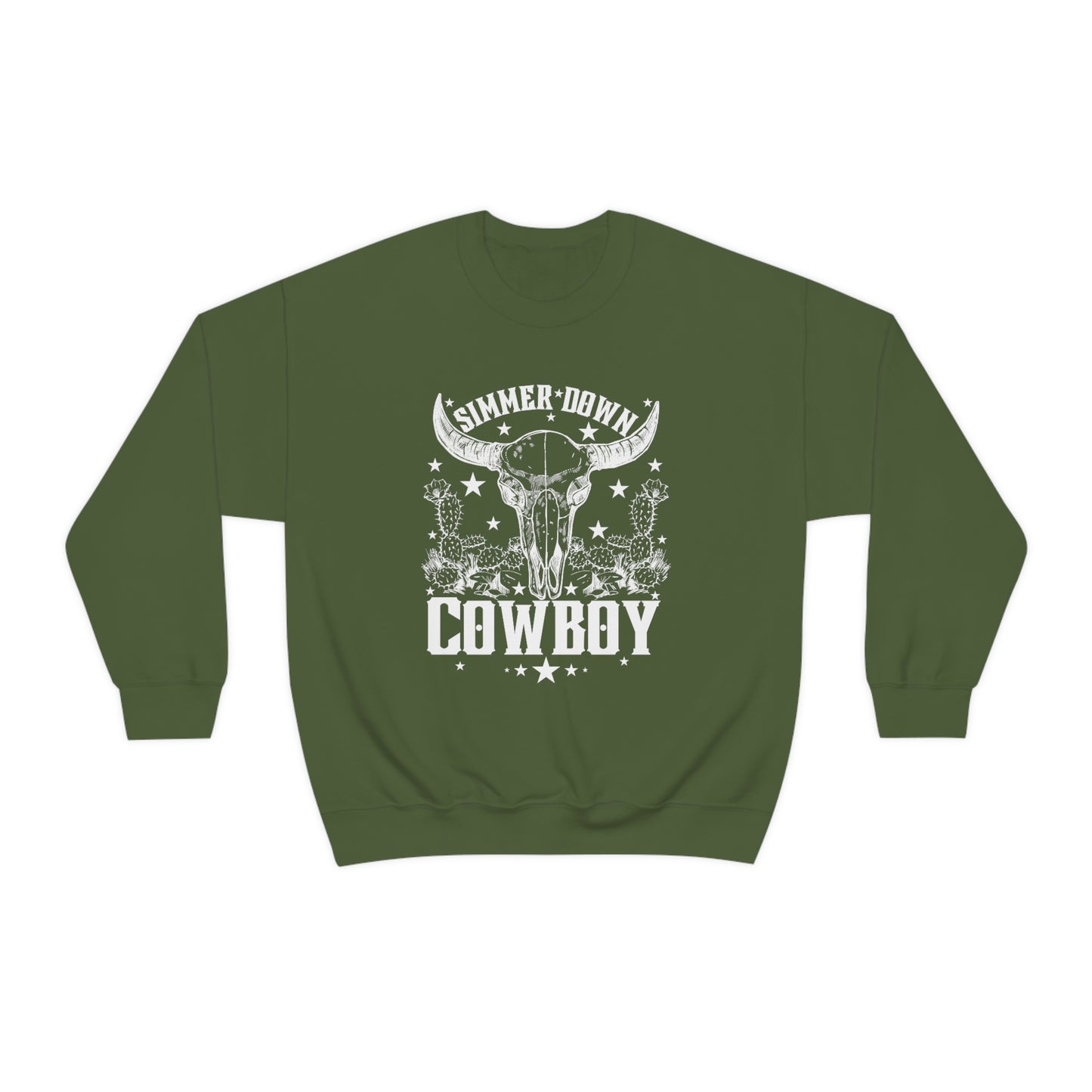 "Simmer Down Cowboy" Unisex Heavy Blend™ Crewneck Sweatshirt