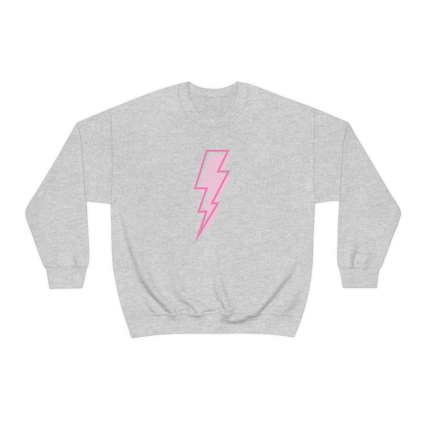 "Pink Lightning Bolt" Unisex Crewneck Sweatshirt