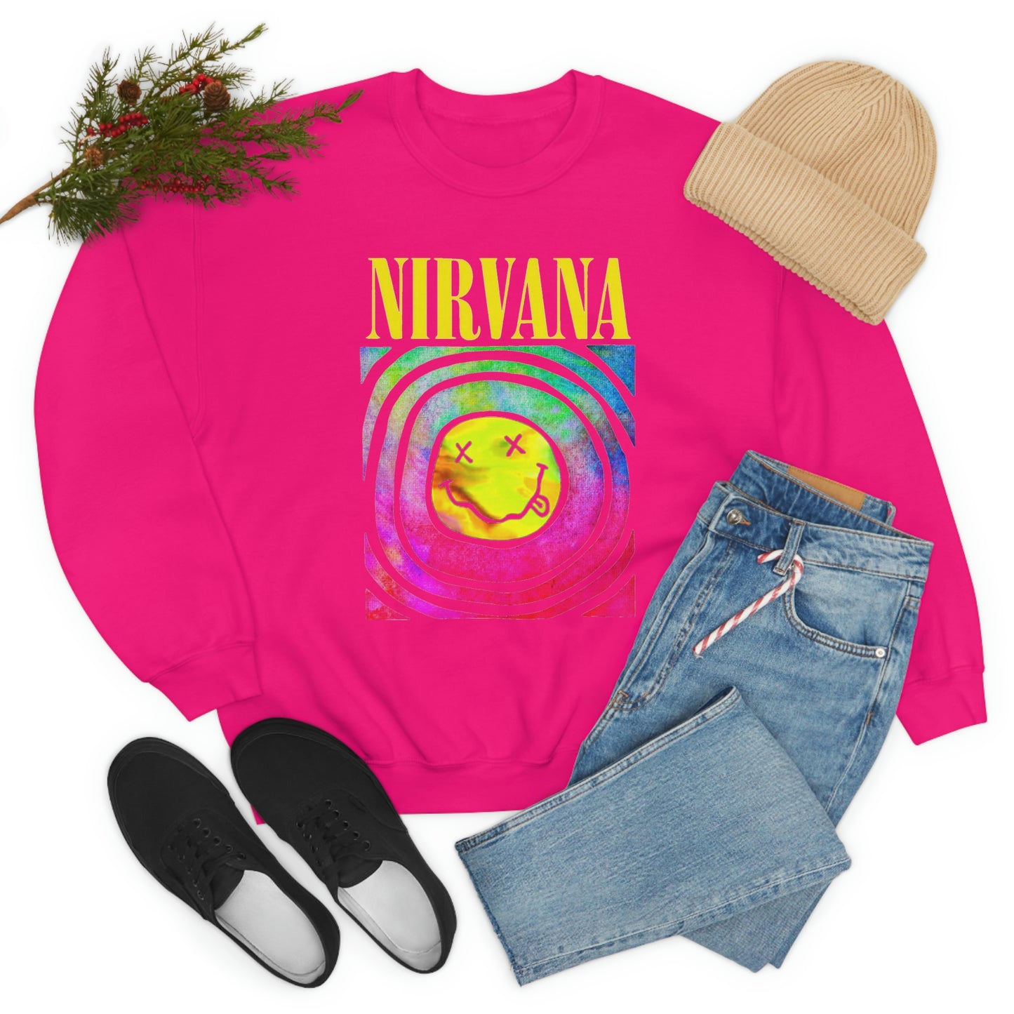 "Nirvana" Graphic Crewneck Sweatshirt