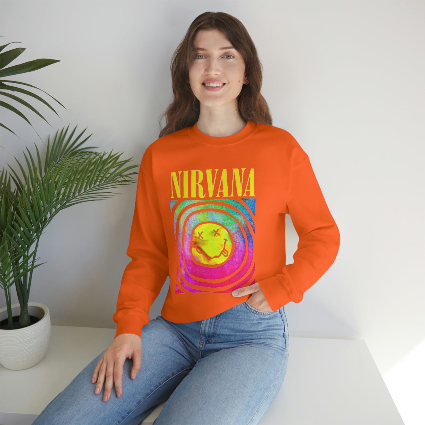 "Nirvana" Graphic Crewneck Sweatshirt