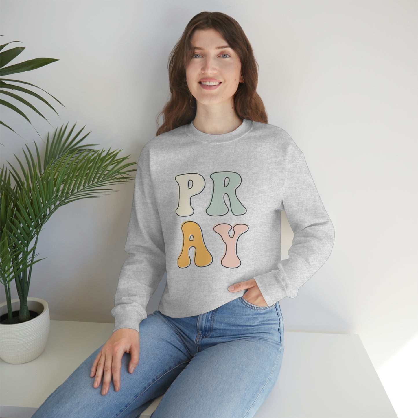 "Pray" Unisex Heavy Blend™ Crewneck Sweatshirt